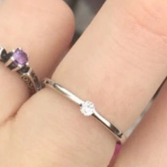 Solitaire 925 ring with zirconia stone - Picture 4 of 5